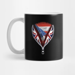 Puerto Rican Flag  Puerto Rico Flag zipped British Flag - Gift for Puerto Rican From Puerto Rico Mug